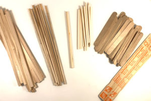 Dowels, sticks, and plant label stakes