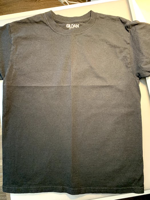 t-shirt with iron creases