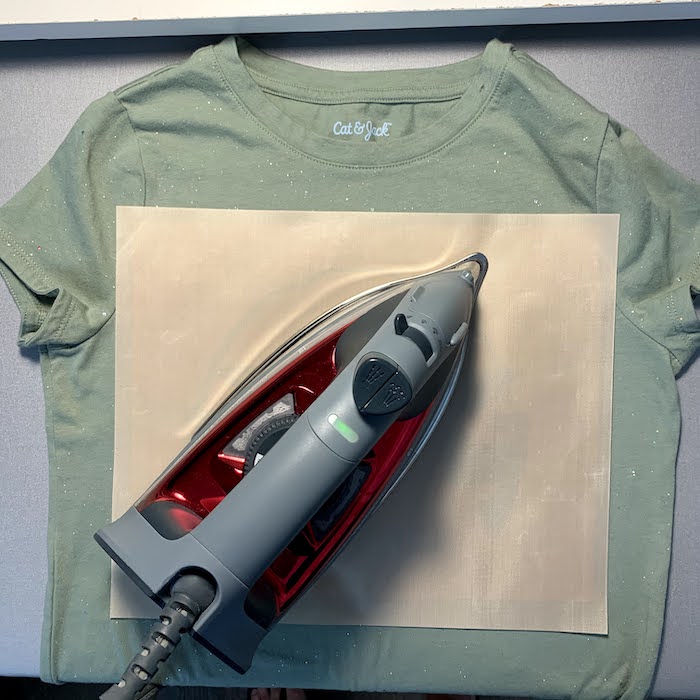 ironing shirt