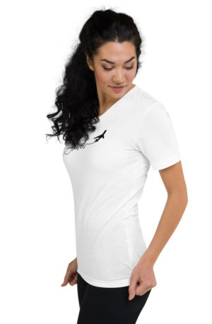 PLANE HEART – Unisex Short Sleeve V-Neck T-Shirt